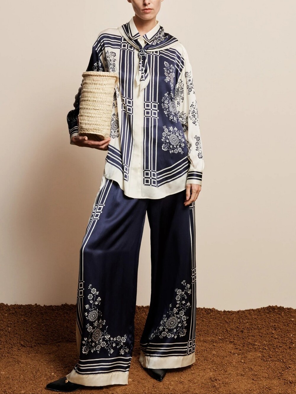 Alemais Banderra Scarf Silk Shirt